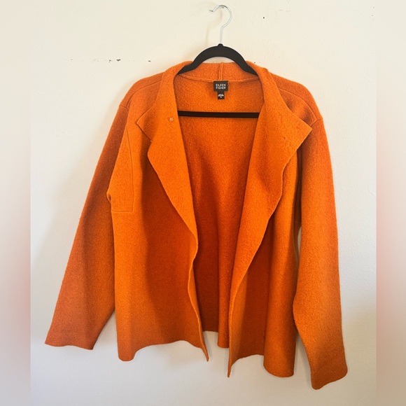 Eileen Fisher Sweaters - Eileen Fisher Wool Orange Jacket